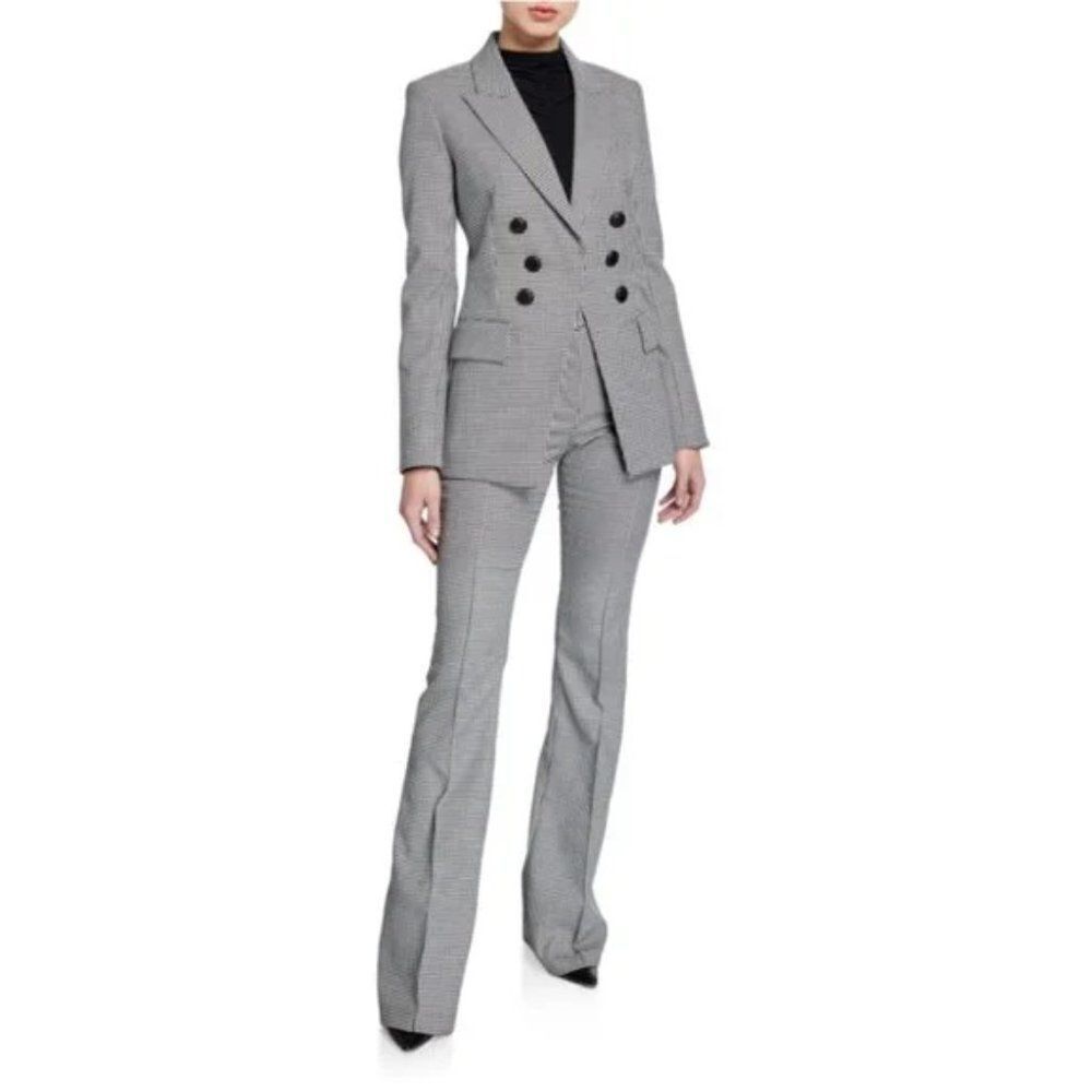Veronica Beard Leon Dickey Black and White Houndstooth Blazer Jacket - Picture 4 of 14